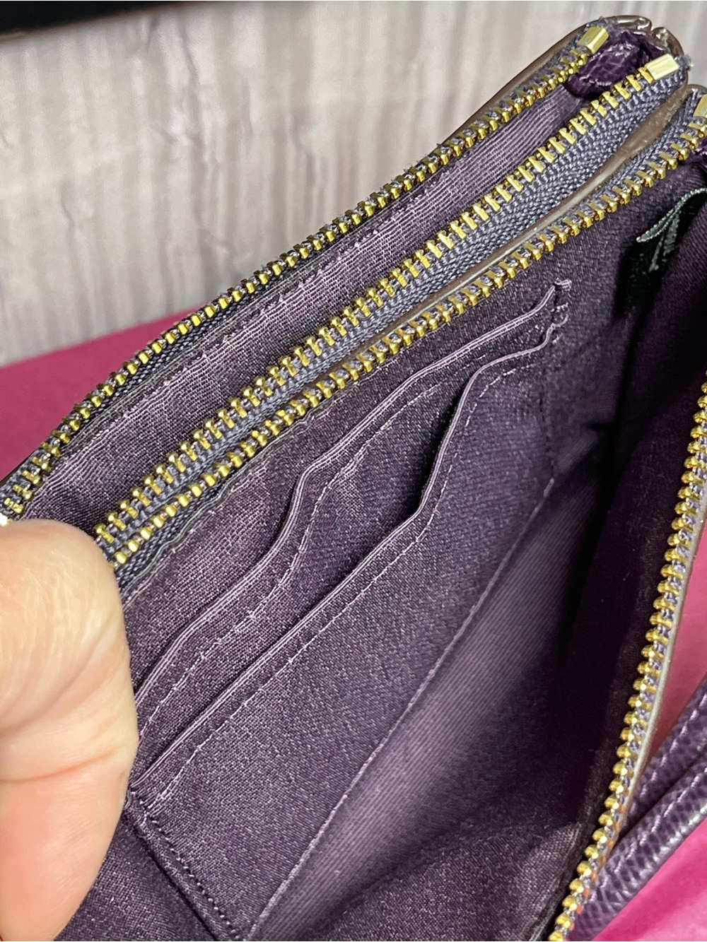 Coach Signature C Double Zip Wristlet - Picture 6 of 6